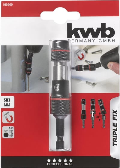 KWB Snelwissel Bithouder Triple Fix - 1/4" / 90mm