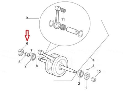 Joint spi moteur Athena pour Moto Fantic 50 Caballero Super Motard Neuf