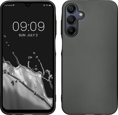 kwmobile telefoonhoesje geschikt voor Samsung Galaxy A15 5G - Hoesje voor smartphone - Back cover in metallic grijs