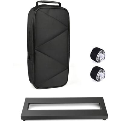 Klein formaat gitaareffectpedaal Pedalboard van aluminiumlegering 15 * 4,9 inch met draagtas Small Size zwart