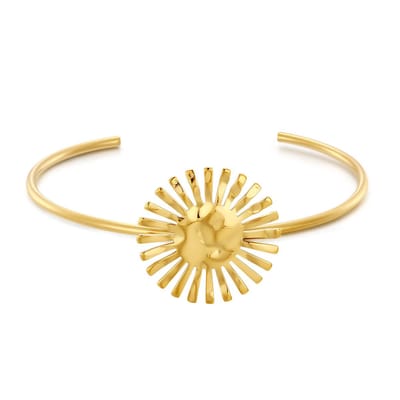 Twice As Nice Armband in edelstaal, zonvorm Goudkleurig 19cm