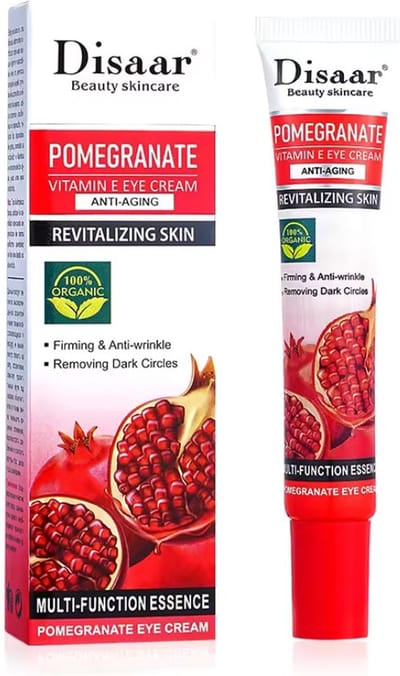 Anti-Aging Oogcrème met Granaatappel & Vitamine E – Hydraterend & Voedend – Tegen Droogtelijntjes, Wallen & Donkere Kringen – Natuurlijke Verzorging voor een Stralende Blik – Geschikt voor Alle Huidtypen - 25ml