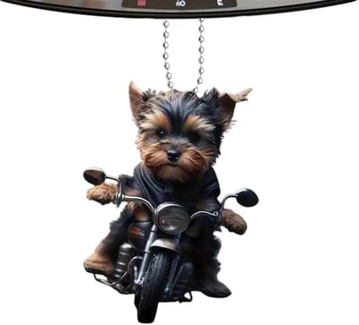 Hond Auto Hanger - Spiegel Decoratie - Auto Interieur - Uniek Hond Design - 8 cm - Multi