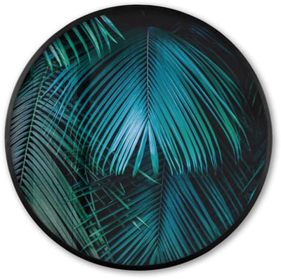 Poster in lijst Rond - Fotolijst 60x60 cm - Posters - Palmblad - Tropisch - Natuur - Jungle - Ronde posterlijst zwart - Decoratie - Wanddecoratie woonkamer - Muurdecoratie slaapkamer