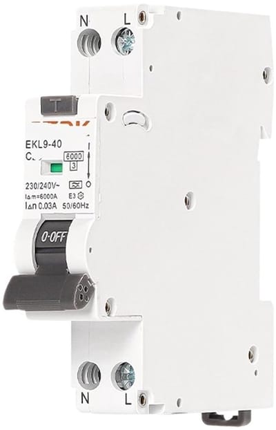 Stroomonderbreker - Aardlekautomaat - Elektrische Beveiliging - Gevoelige Werking - 1P+N 16A - Wit