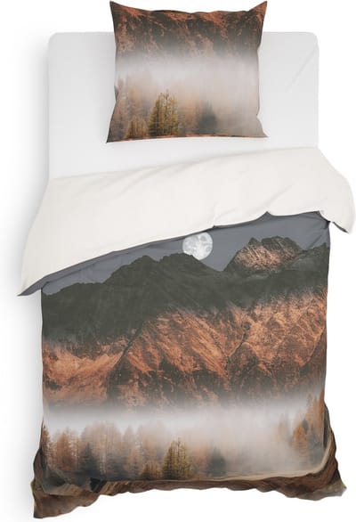 Heckett & Lane Wilsey Dekbedovertrek - Eenpersoons - 140x200/220 cm - Dark Grey