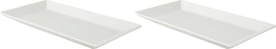 Palmer - White Delight - Schaal - 2 stuks - 28,5 x 15 cm - Wit - Porselein - Bordenset