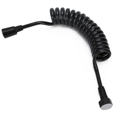 2m Koperen Dop Bidet Doucheslang Flexibele Intrekbare Veer Doucheslang Accessoire black