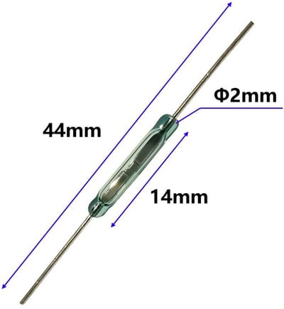 Dailygoods - Plastic Reed-schakelaar - Glas Reed-schakelaar - Magnetische inductieschakelaar - 10 stuks - 2.5 mm x 14 mm - 2 mm x 14 mm - Geschikt voo...