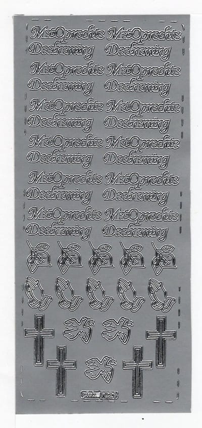 Pickup hobbysticker 2 stuks per verpakking 021 Met oprechte deelneming zilver