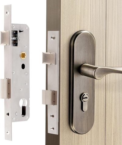 Robuuste RVS Buisframe Slot voor Tuindeuren, Verwijderbaar 85 mm, 25 mm, Geschikt voor Links/Rechts, Veiligheidsslot voor Metalen Deuren