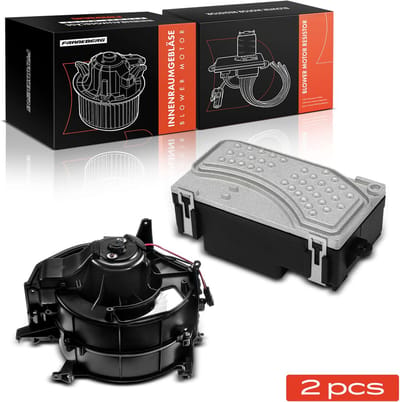 Frankberg 1x Ventilatormotor Interieur+1x Ventilatorregelaar voor Audi