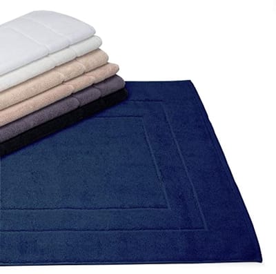 Badmat 60 x 100 cm - Marineblauw en 1500 g/m2 Katoen