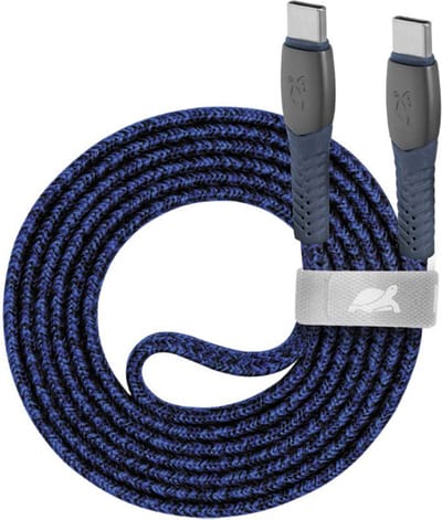 Rivacase PS6105 - USB-C naar USB-C Kabel - Gevlochten Nylon - USB 2.0 - 1,2m - Puur Koper Bedrading