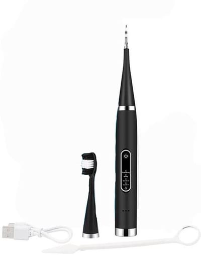 2-in-1 elektrische tandenborstel Sonic Cleaner Tandsteenverwijderaar Smart Tandenborstel Volwassenen - Zwart