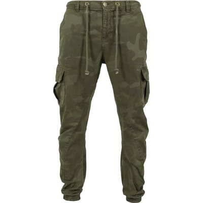 Urban Classics - Camo Cargobroek - Taille, 40 inch - Groen