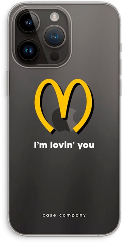 Case Company® - Hoesje geschikt voor iPhone 14 Pro Max hoesje - I'm lovin' you - Soft Cover Telefoonhoesje - Bescherming aan alle Kanten en Schermrand