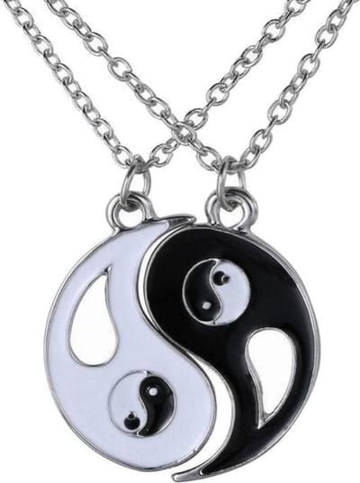 2-delige Yin Yang ketting - vriendschapsketting
