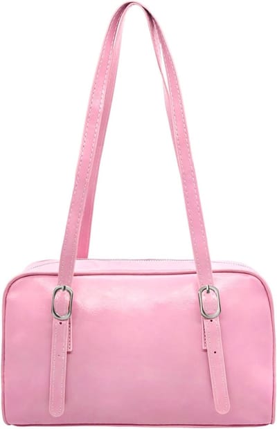 Stijlvolle Vegan Leren Schoudertas voor Dames, Kleine Hobo Clutch met Verstelbare Schouderriem, Trendy Onderarm Handtas voor Elke Gelegenheid
