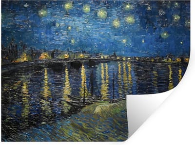 Muurstickers - Sticker Folie - Van Gogh - Brug - Oude meesters - 40x30 cm - Plakfolie - Muurstickers Kinderkamer - Zelfklevend Behang - Zelfklevend behangpapier - Stickerfolie