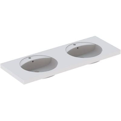 Geberit Preciosa double washbasin 130 x 50 cm with tap hole and overflow 133200000
