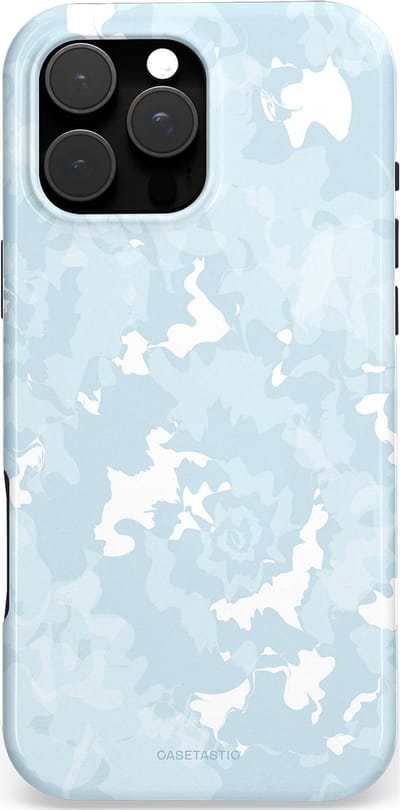 Casetastic Hoesje Geschikt voor Apple iPhone 16 Pro Max Magsafe - Stijlvolle Beschermende Duo-layer Case - Blauwe wervels