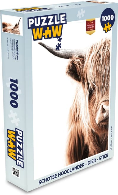 Puzzel Schotse hooglander - Dier - Stier - Legpuzzel - Puzzel 1000 stukjes volwassenen