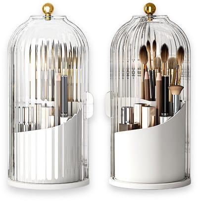 Ainy - Make up organizer wit transparant 360° draaibaar roterend - waterproof & stofdicht cosmetica opbergbox - elegante decoratie voor slaapkamer. Geschikt voor nagellak accessoires, parfum of makeup kwasten. Kerst cadeau