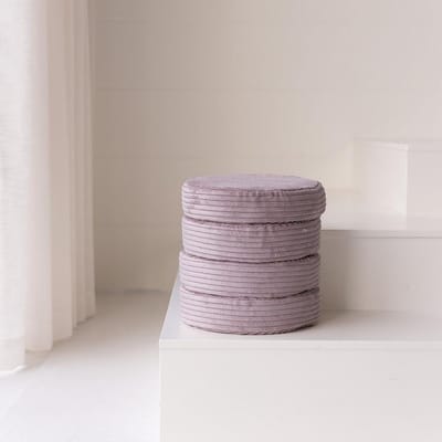 Zitkussen Set - Speelkussen Corduroy - Ontspannen Zitten - Afneembare Hoezen - 4 stuks ø 30 cm - Oud Roze