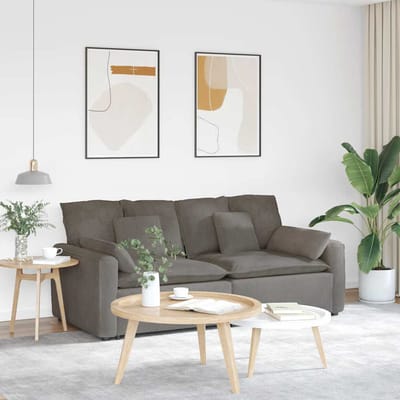 vidaXL - Modulaire - bank - met - kussens - lichtgrijs
