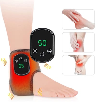 Elektrische Enkelbrace met Luchtcompressie en Voetmassage voor Pijnverlichting bij Achillespeesblessures - Effectieve Therapie voor Voet- en Enkelpijn
