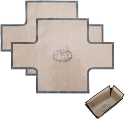 Dailygoods- Broodvormliners - Herbruikbare Siliconen - Antiaanbaklaag - Hittebestendig - 2 Stuks - 37x27cm - Bakmat