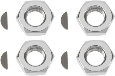Dailygoods- Moer M10 - Roestvrij Staal - Hex Moer - Halve Maan Sleutel - Set van 4 - Slagvast en Corrosiebestendig - Moerset