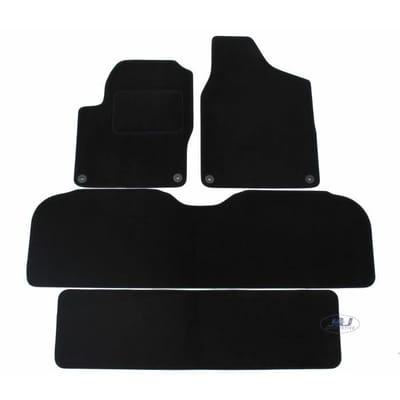 J&J AUTOMOTIVE | Tapis De Sol Noir Velours Sur Mesure Pour Volkswagen Alhambra 7 Posti 1995-2006 noir