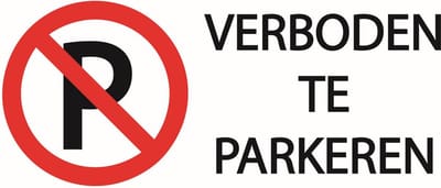 Verboden te parkeren 40x30cm