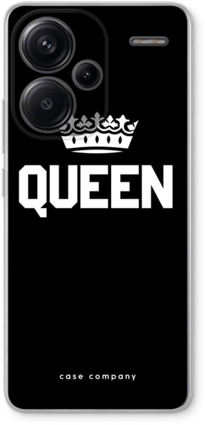 Case Company® - Hoesje geschikt voor Xiaomi Redmi Note 13 Pro plus hoesje - Queen zwart - Soft Cover Telefoonhoesje - Bescherming aan alle Kanten en Schermrand