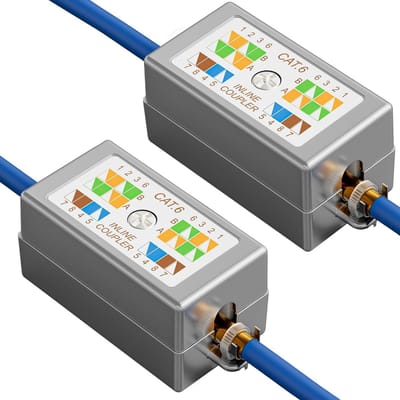 Allecto - Ethernet Junction Box - 10Gbps - Schilded - Cat5e Cat6 - Punch Down Type - Geschikt voor netwerkinstallaties - Kleur zwart