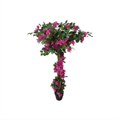 Kunstmatige Bougainvillea Boom - Grote Kunstplant in Pot - Voor Binnen & Buiten Decoratie - 125 cm