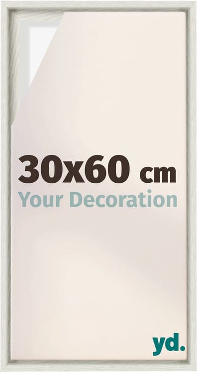Your Decoration - Baklijst 30x60 cm - White Wash - Baklijst voor Canvas - MDF - Lyon