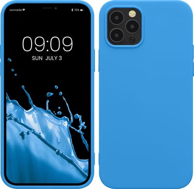 kwmobile telefoonhoesje geschikt voor Apple iPhone 12 / iPhone 12 Pro - Hoesje voor smartphone - Back cover in neon blauw
