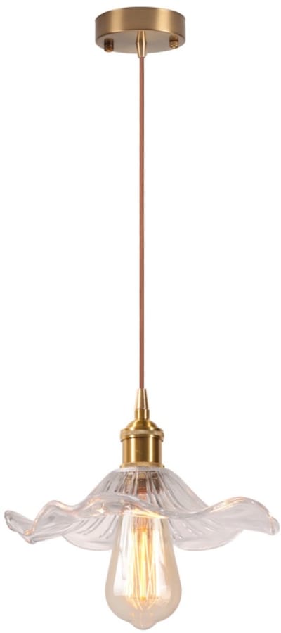 Vintage Hanglamp Glas Kroonluchter E27 Plafondlamp voor Woonkamer Slaapkamer Keuken Transparant