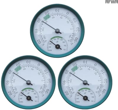 RFWR® Mini 2-in-1 Thermometer en Hygrometer met Comfortzones - Set van 3 Stuks - Binnenluchtvochtigheidsmeter