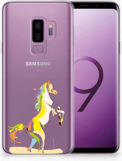 Samsung Galaxy S9 Plus Telefoonhoesje met Naam Horse Color