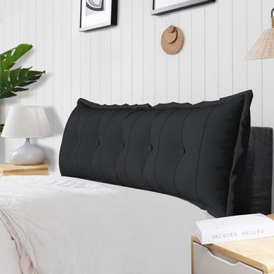 Groot Rugkussen voor in Bed en Bank - Stevige Rugsteun en Comfortabel Leeskussen met Afneembare Hoes