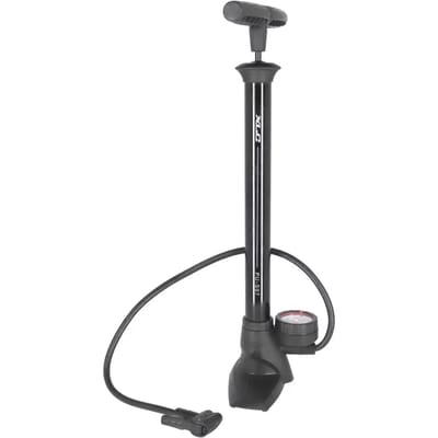 XLC PU-S04 Delta Fietspomp - Staal/PVC - Vloerpomp met Manometer - Zwart
