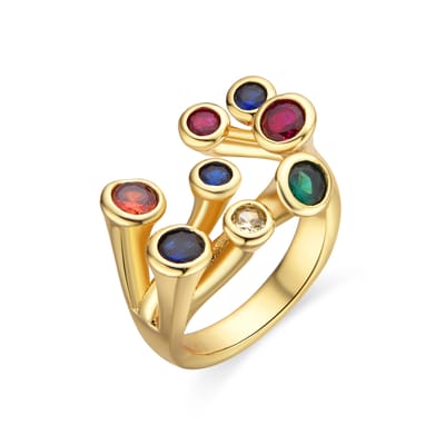 Luxenter ring met zwarte lak 18k goud afwerking - Yter