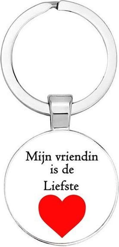 Akyol - Mijn vriendin is de liefste Sleutelhanger - Vriendschap - vriendin - Leuk kado voor je vriendin om te geven - 2,5 x 2,5 CM