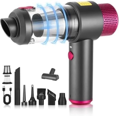 10-delige set oplaadbare handstofzuiger, krachtige draagbare mini stofzuiger 4-in-1 functie, lichtgewicht auto stofzuiger met meerdere accessoires voor huis, kantoor en auto