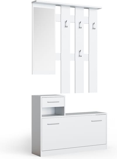 Vicco Billy Garderobe – 25 x 191 cm Wit