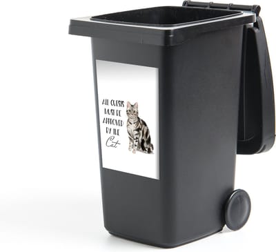Container sticker Quotes - Spreuken - All guests must be approved by the cat - Katten - 40x60 cm - Kliko sticker